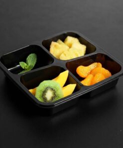 Wholesale Custom Logo Black PET Box For Cut Fruit Assortments