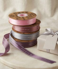 Custom Branded Silk Satin Ribbon For Wedding And Events