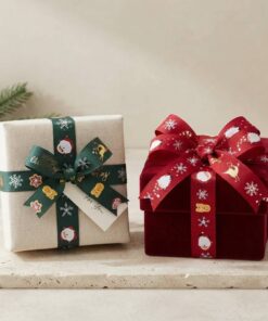 Personalized Festive Fabric Ribbon Rolls With Christmas Designs