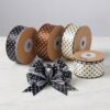 Custom Vintage Style Polka Dot Fabric Ribbons For Bows