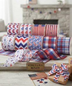 Personalized Memorial Day Decorative Satin Ribbons For Florists