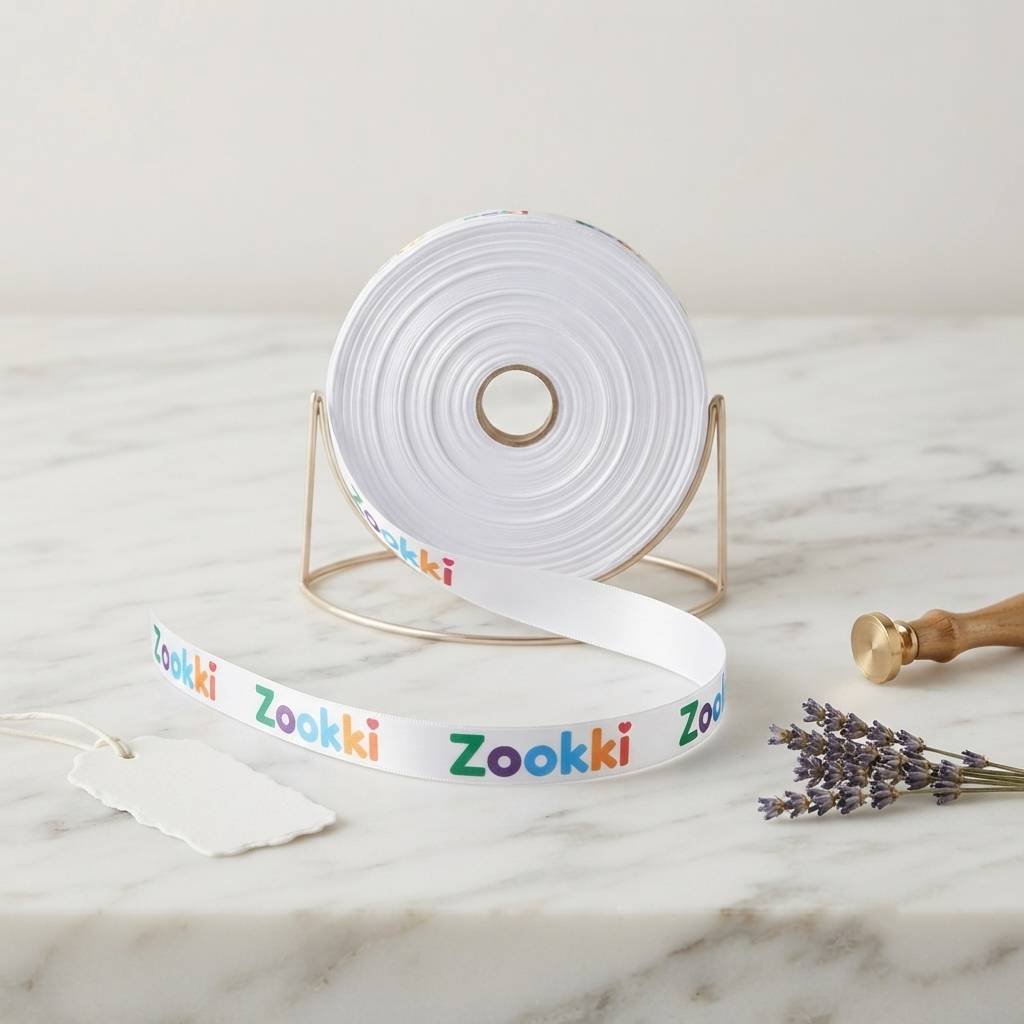 Luxurious Custom Logo Satin Ribbon For High End Packaging Luxurious Custom Logo Satin Ribbon For High End Packaging