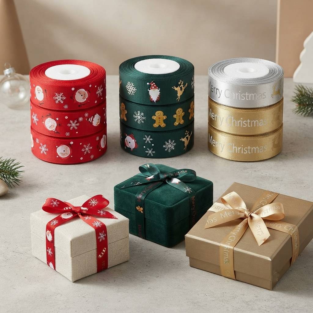 Wholesale Custom Printed Holiday Grosgrain Ribbon For Bows Wholesale Custom Printed Holiday Grosgrain Ribbon For Bows