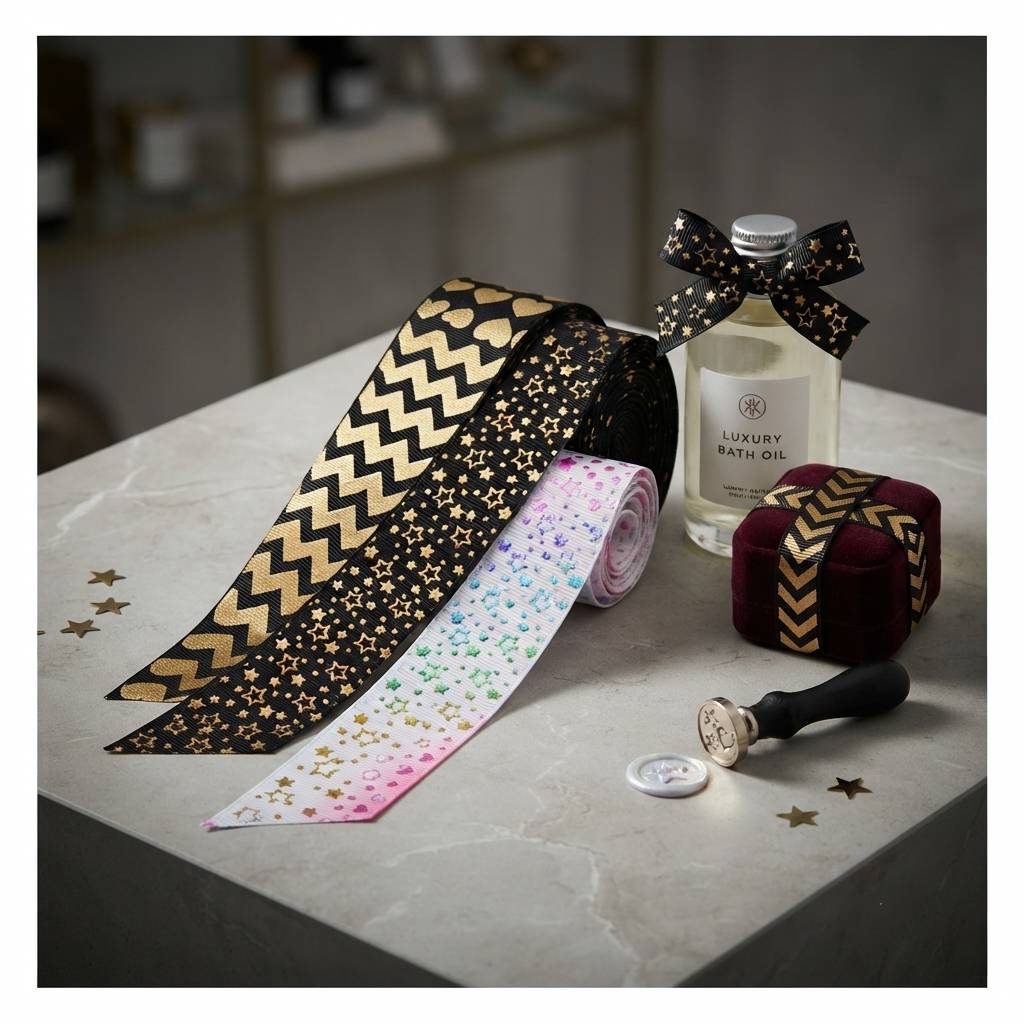 Wholesale Custom Printed Heart And Star Fabric Ribbons Bulk Wholesale Custom Printed Heart And Star Fabric Ribbons Bulk