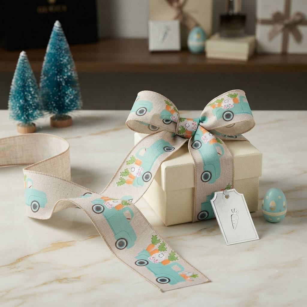 Wholesale Custom Easter Bunny Ribbon Rolls For Floral Design Wholesale Custom Easter Bunny Ribbon Rolls For Floral Design