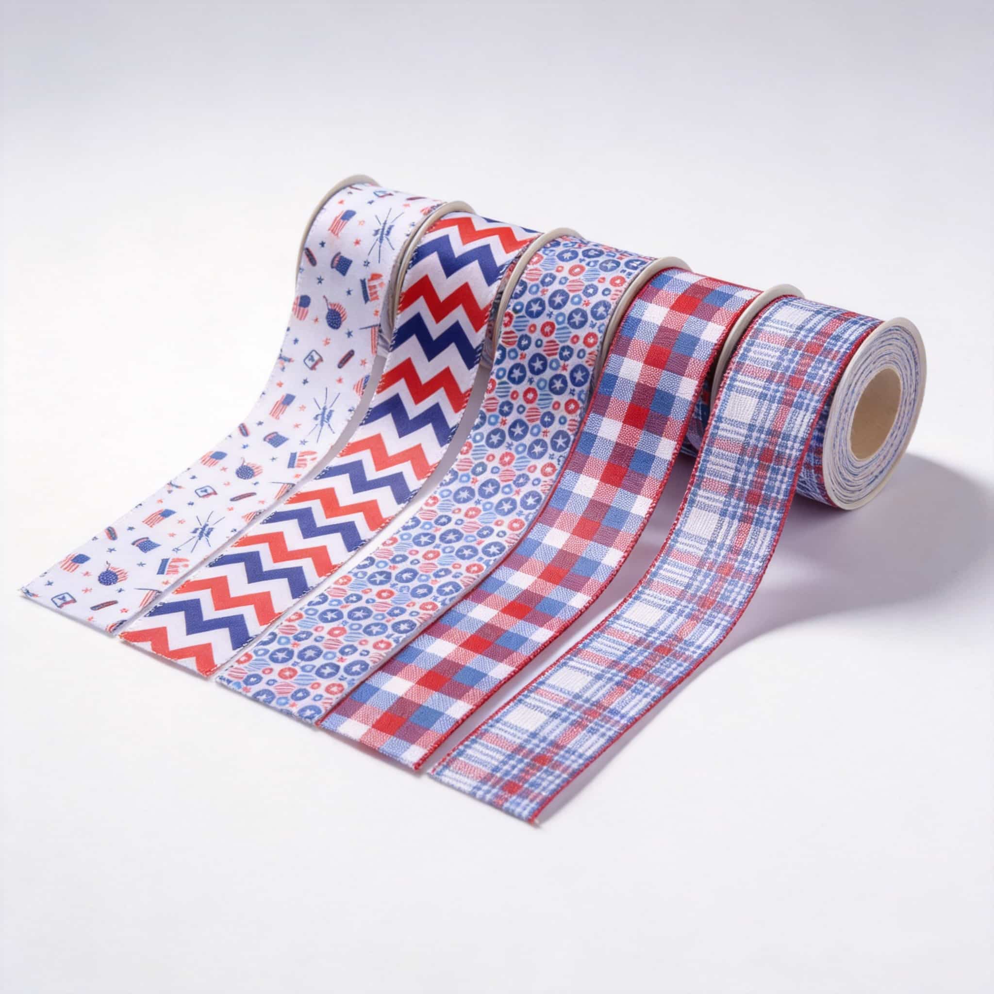 Wholesale Custom Patriotic Themed Ribbon Rolls For Party Decor Wholesale Custom Patriotic Themed Ribbon Rolls For Party Decor