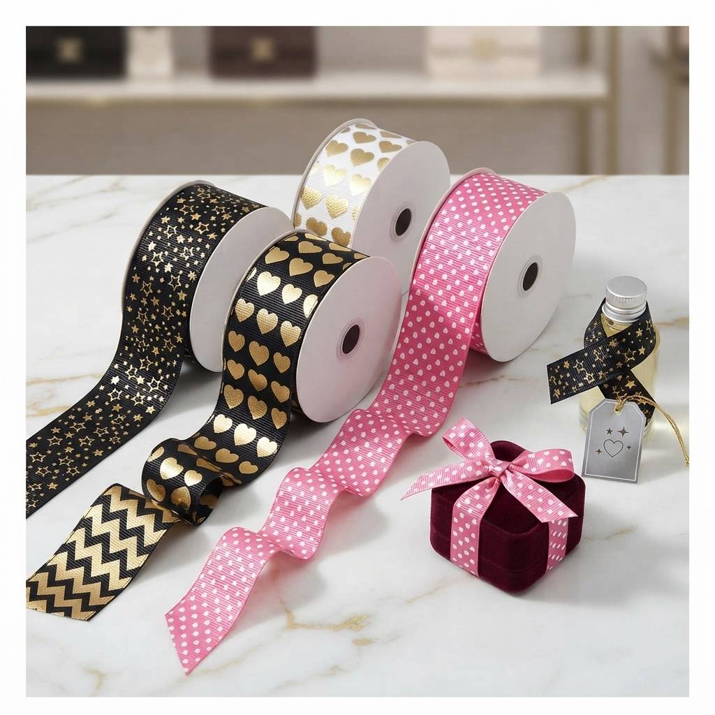 Personalized Black Grosgrain Style Satin Ribbons For Boutiques Personalized Black Grosgrain Style Satin Ribbons For Boutiques