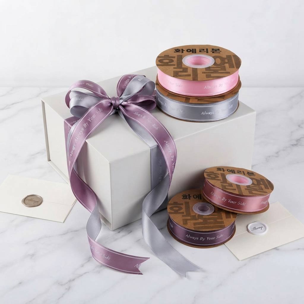Personalized Satin Ribbon With Custom Text For Packaging Personalized Satin Ribbon With Custom Text For Packaging
