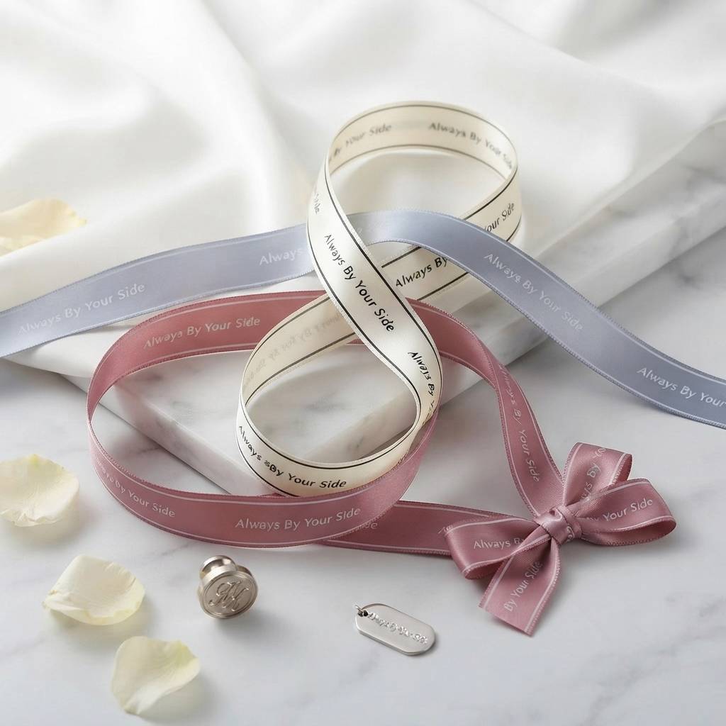 Wholesale Custom Logo Printed Satin Ribbon Rolls Bulk Wholesale Custom Logo Printed Satin Ribbon Rolls Bulk