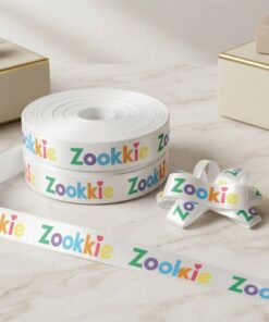 Custom Printed Satin Ribbon Rolls For Gift Box Packaging