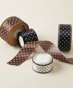 Custom Polka Dot Satin Ribbons For Elegant Gift Wrapping