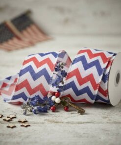 Custom Patriotic American Flag Satin Ribbons For Holiday Decorating
